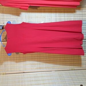 AGB Red pleated dress Sz 8 EUC